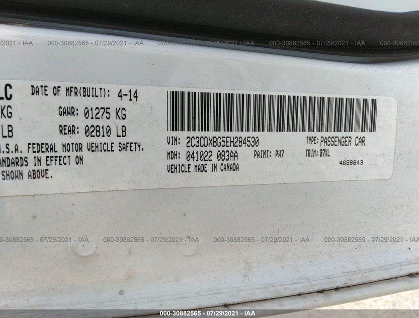 2C3CDXBG5EH284530