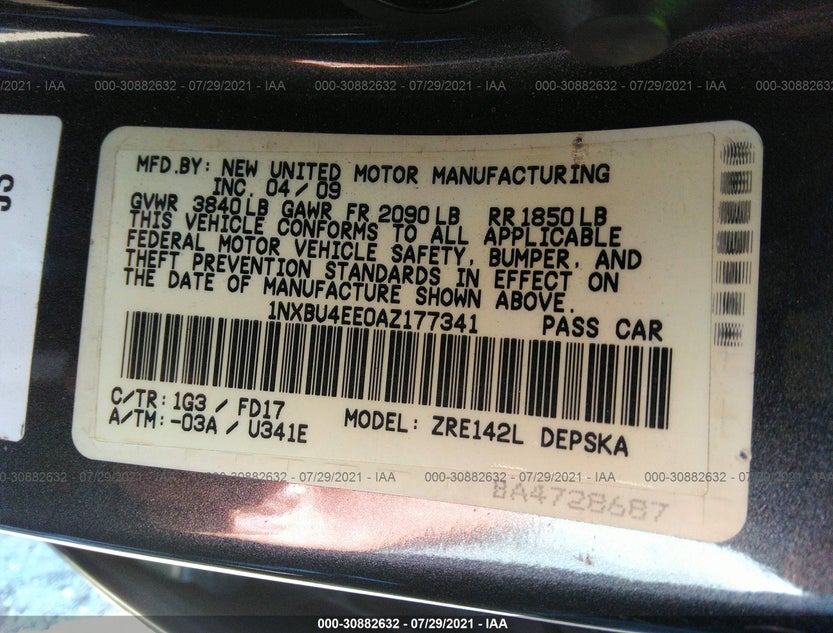 1NXBU4EE0AZ177341