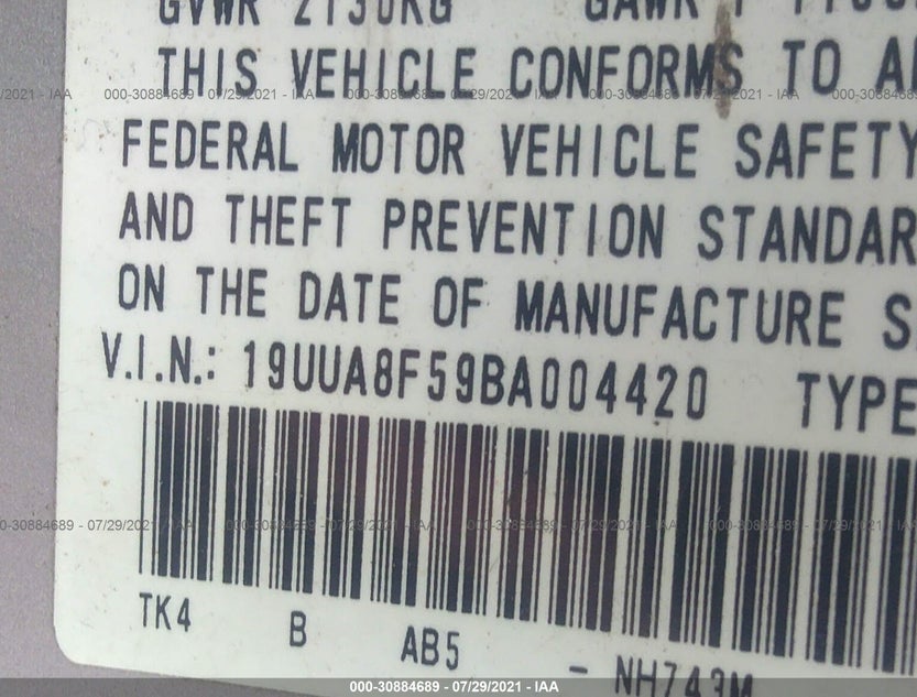 19UUA8F59BA004420