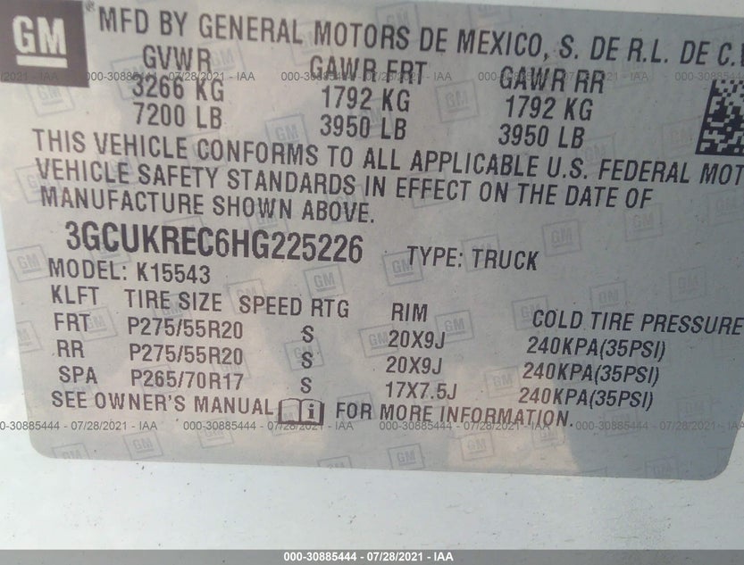 3GCUKREC6HG225226