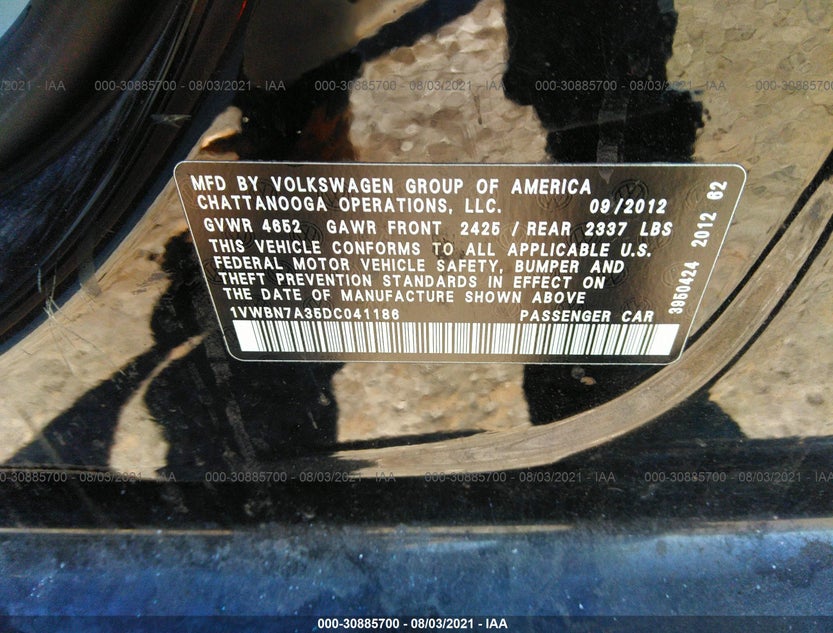 1VWBN7A35DC041186
