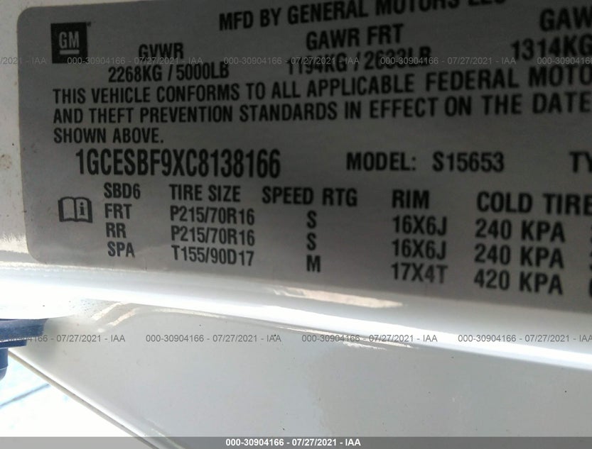 1GCESBF9XC8138166