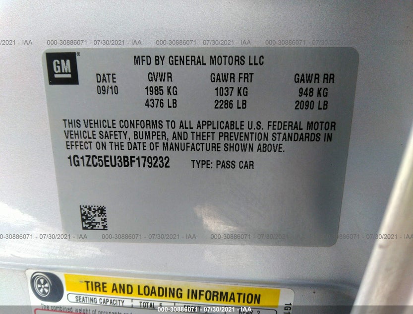1G1ZC5EU3BF179232
