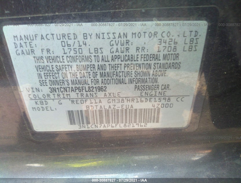 3N1CN7AP6FL821962