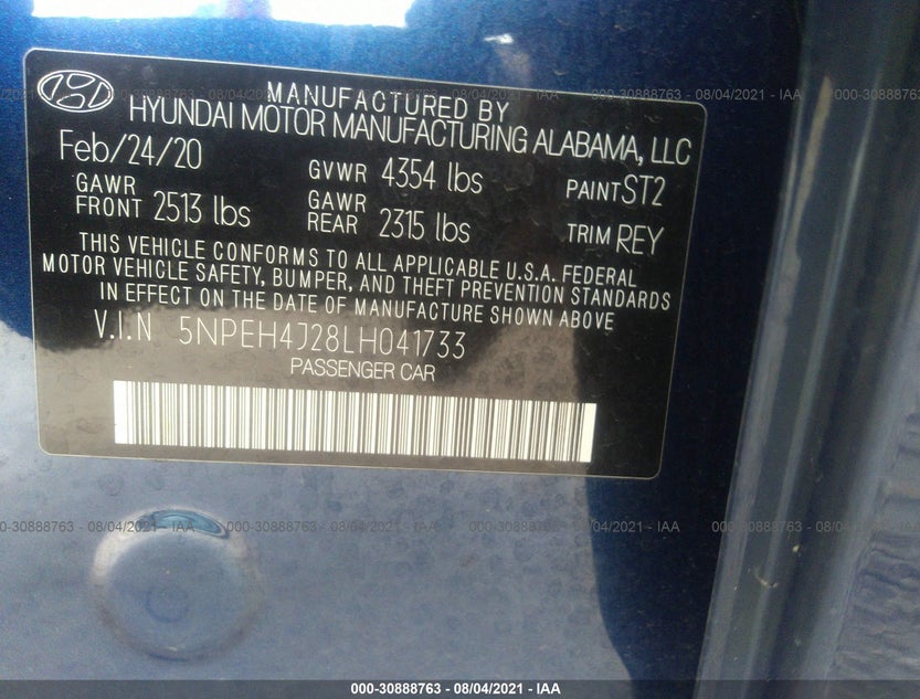 5NPEH4J28LH041733