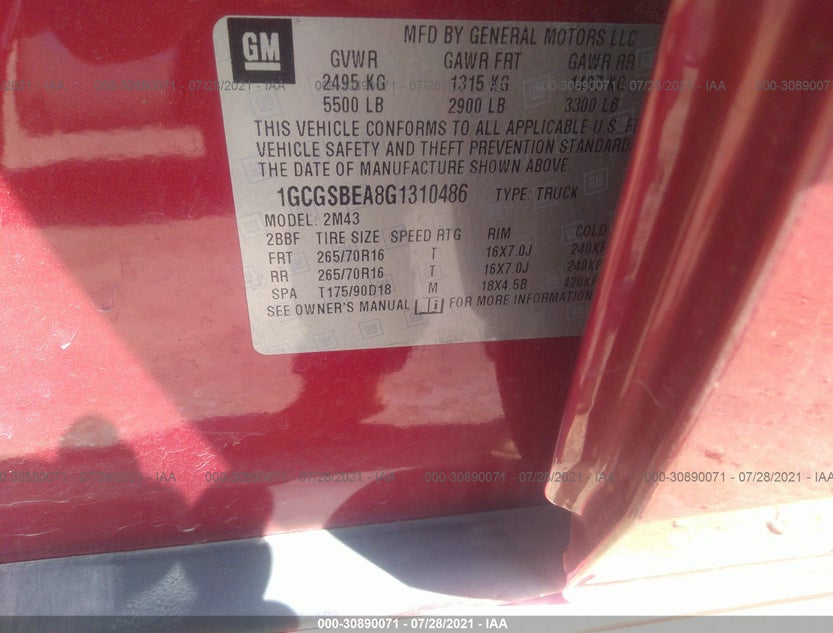 1GCGSBEA8G1310486