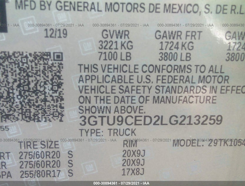3GTU9CED2LG213259