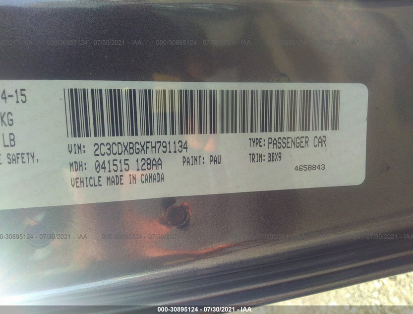 2C3CDXBGXFH791134