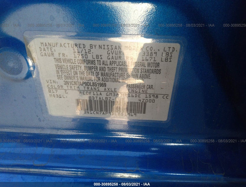 3N1CN7AP9DL851969