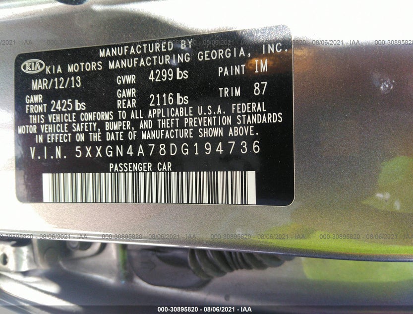 5XXGN4A78DG194736