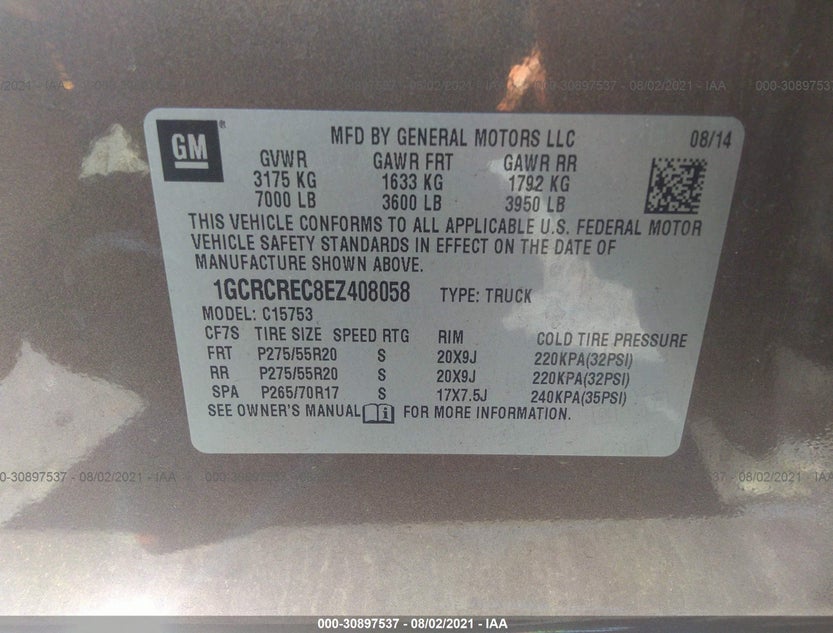 1GCRCREC8EZ408058