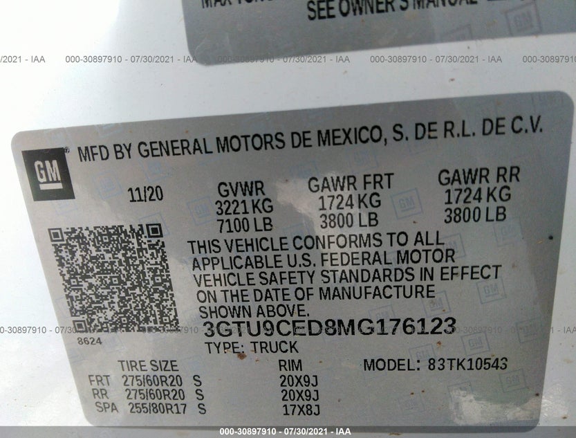 3GTU9CED8MG176123