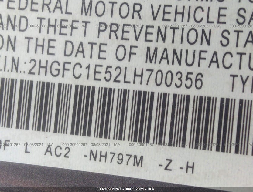 2HGFC1E52LH700356