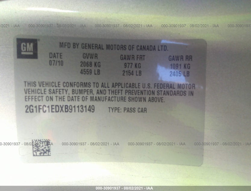 2G1FC1EDXB9113149