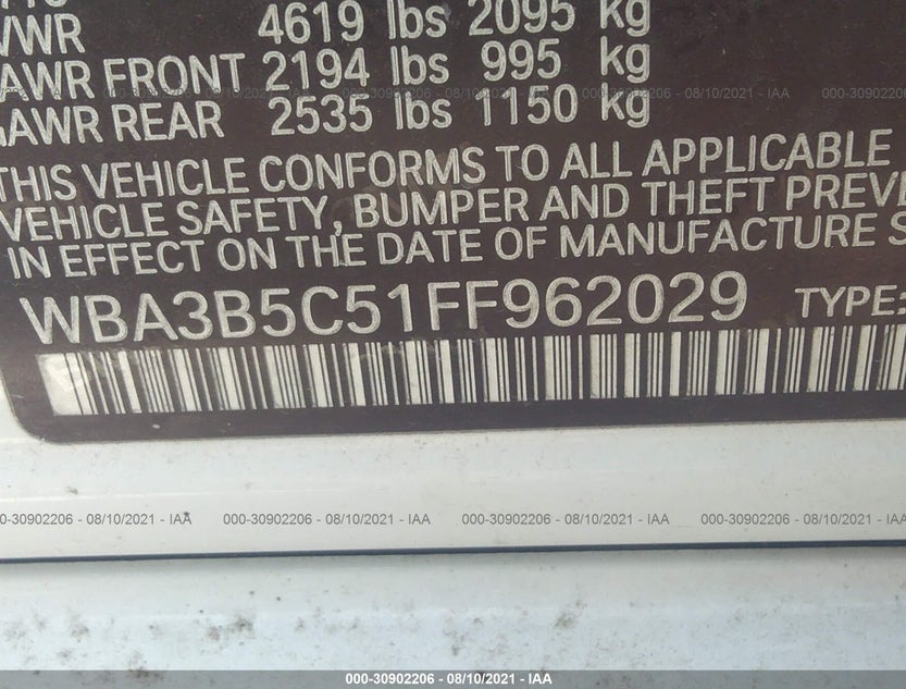 WBA3B5C51FF962029