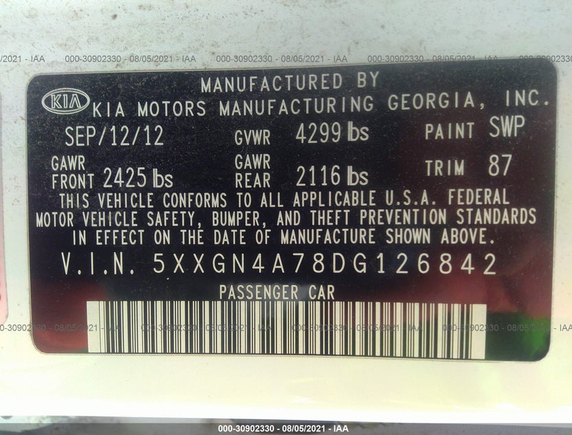 5XXGN4A78DG126842