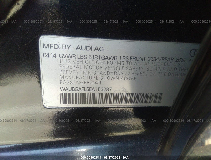 WAUBGAFL5EA153287