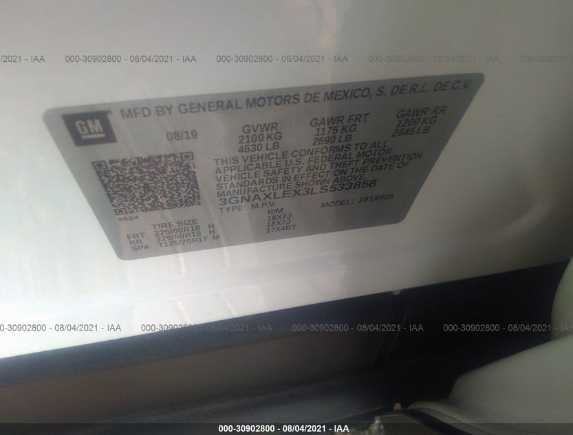 3GNAXLEX3LS533858