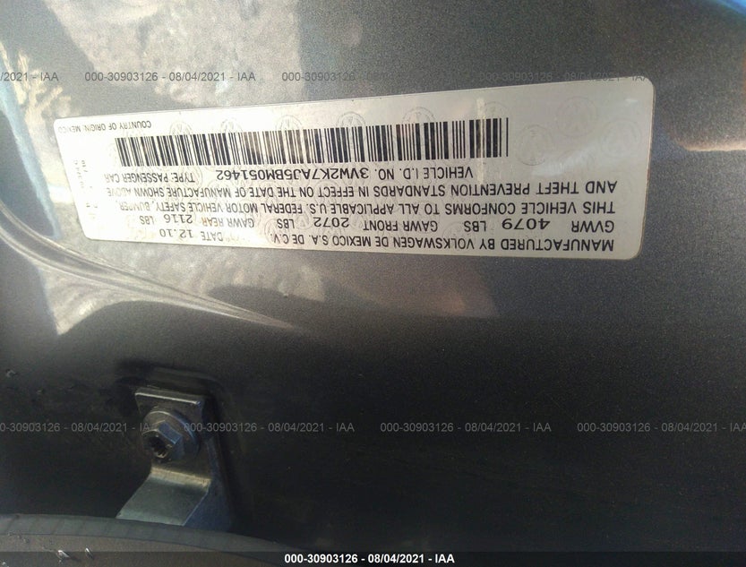 3VW2K7AJ5BM051462