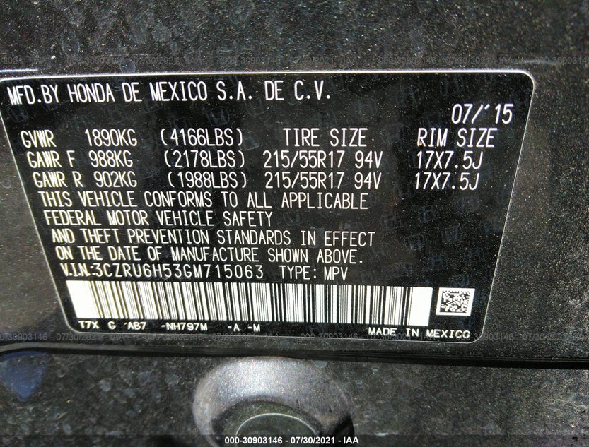 3CZRU6H53GM715063