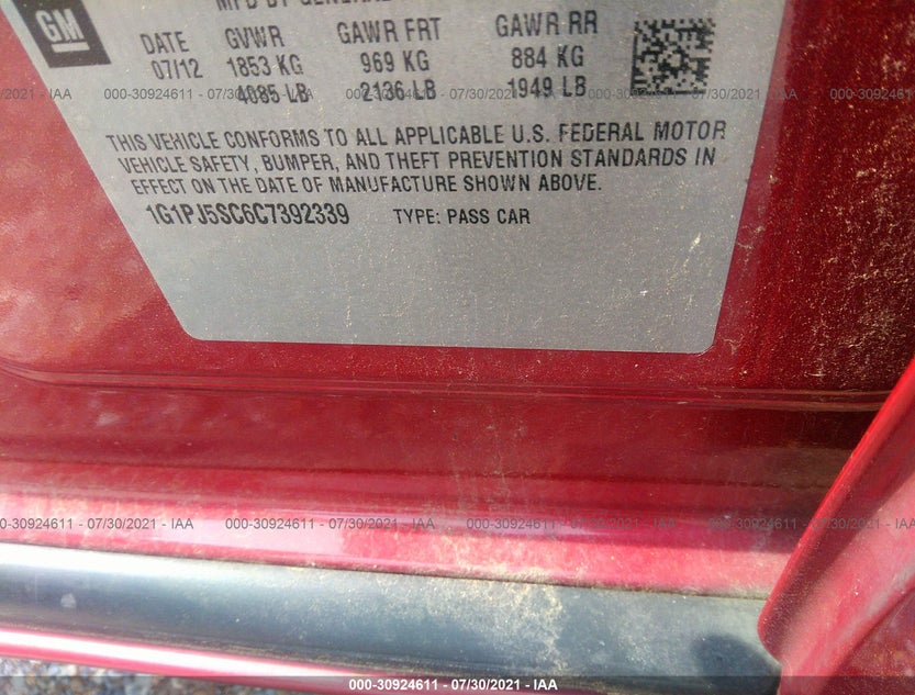 1G1PJ5SC6C7392339