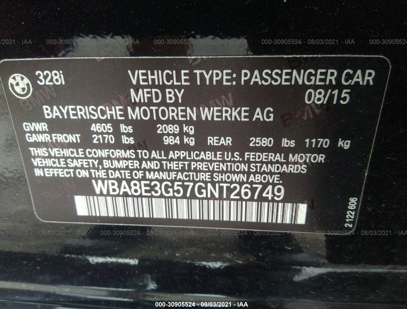 WBA8E3G57GNT26749