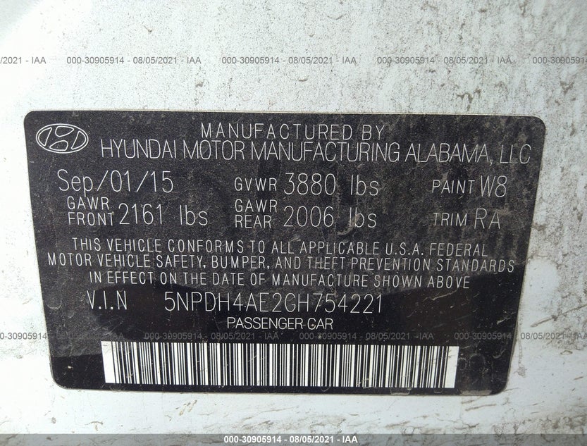 5NPDH4AE2GH754221