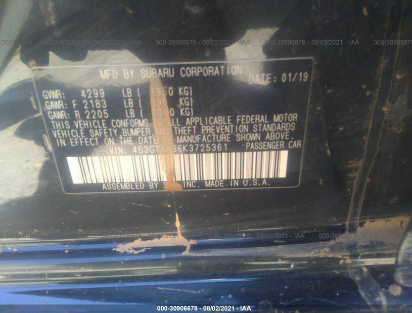 4S3GTAA66K3725361