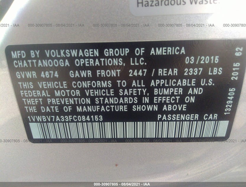 1VWBV7A33FC084153