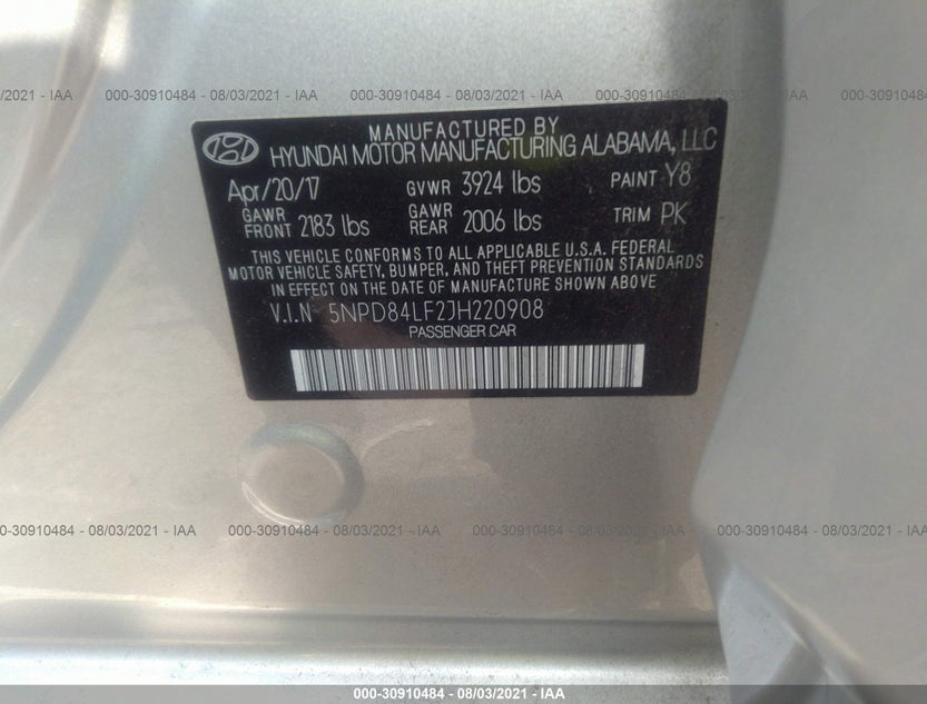 5NPD84LF2JH220908