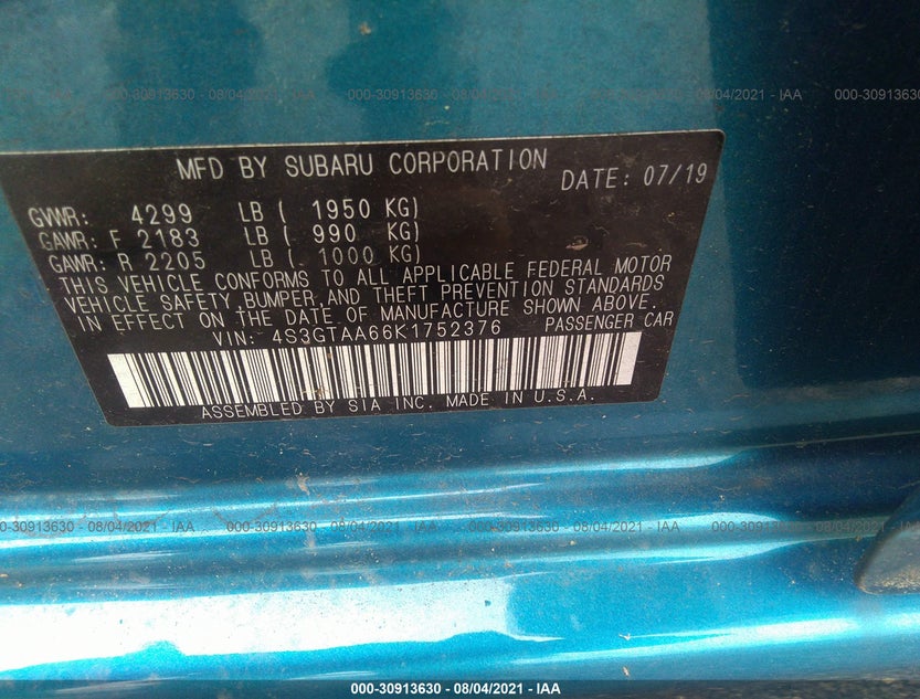 4S3GTAA66K1752376