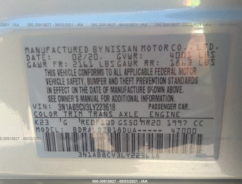 3N1AB8CV3LY223618