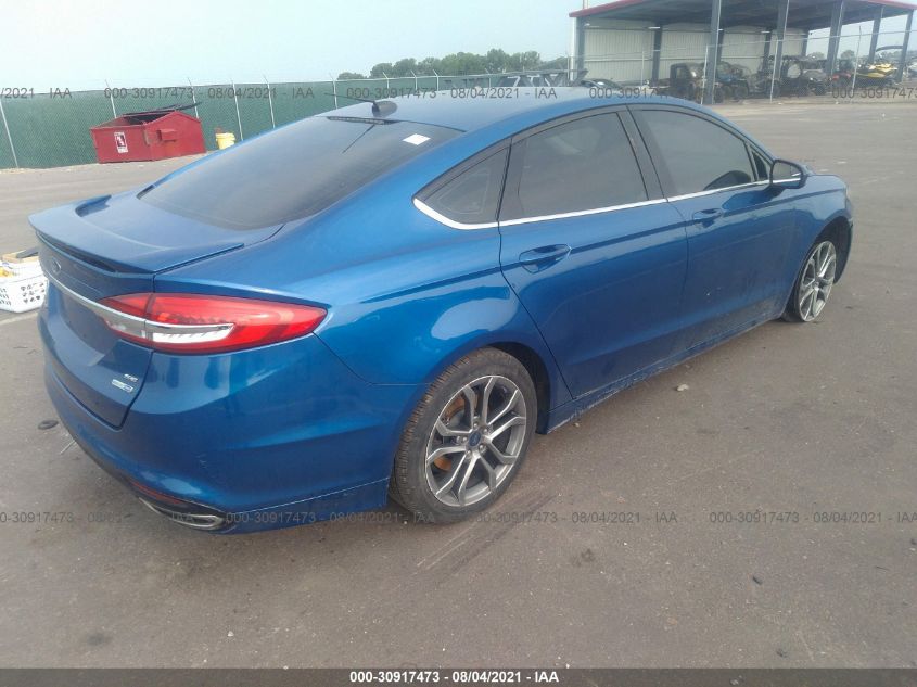 2017 Ford Fusion Se VIN: 3FA6P0T9XHR164325 Lot: 30917473