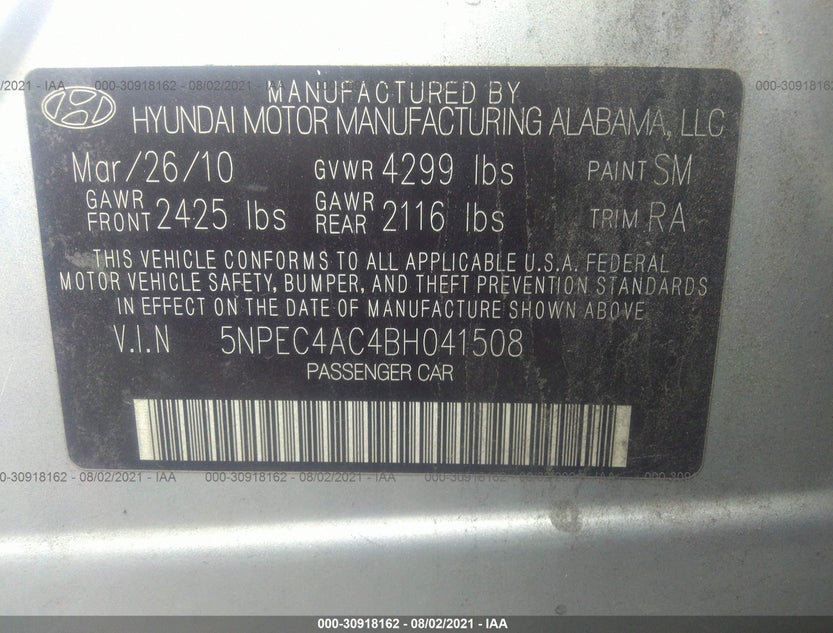 5NPEC4AC4BH041508