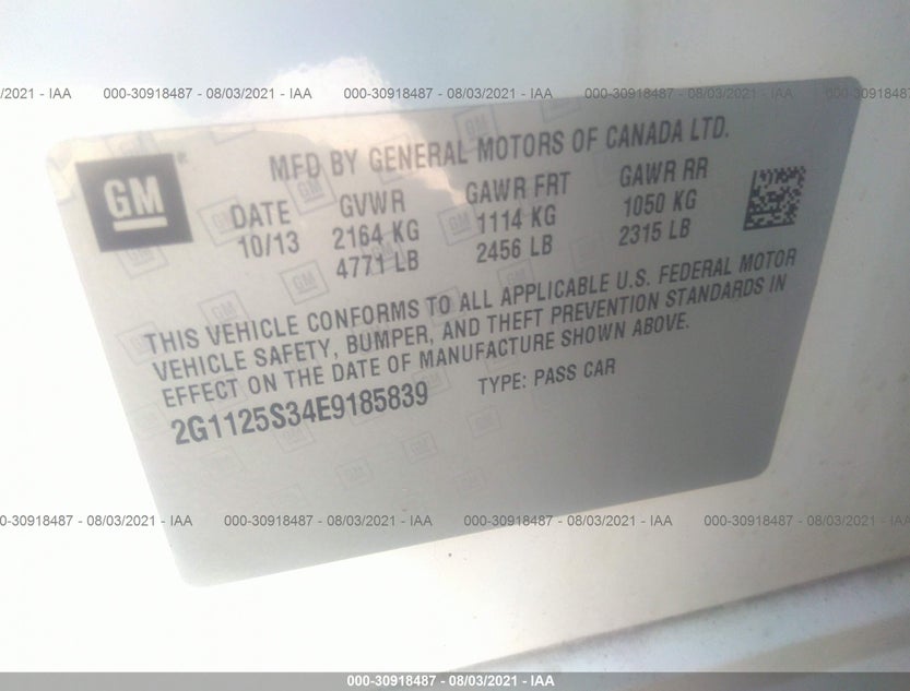 2G1125S34E9185839