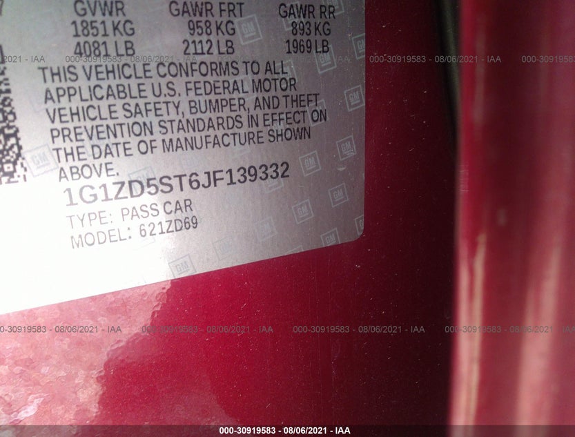 1G1ZD5ST6JF139332