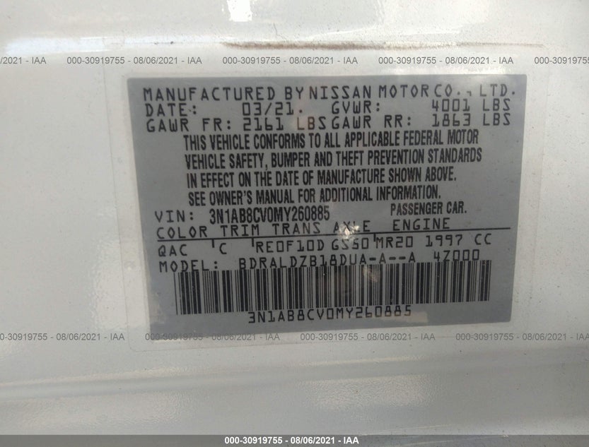 3N1AB8CV0MY260885
