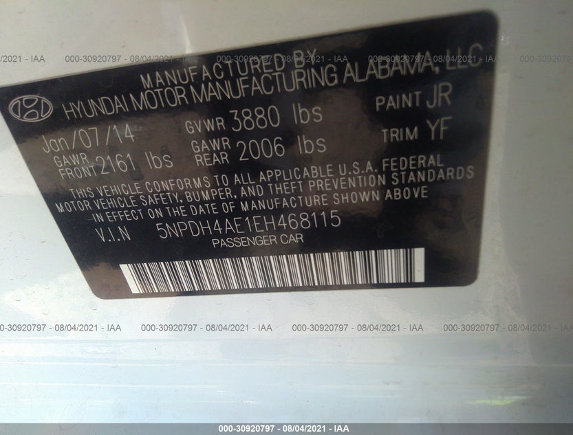 5NPDH4AE1EH468115