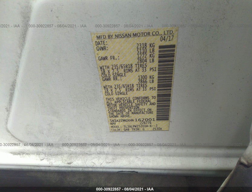 5N1AZ2MGXHN162001