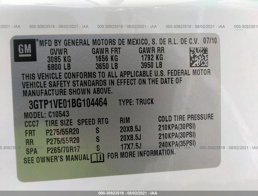 3GTP1VE01BG104464