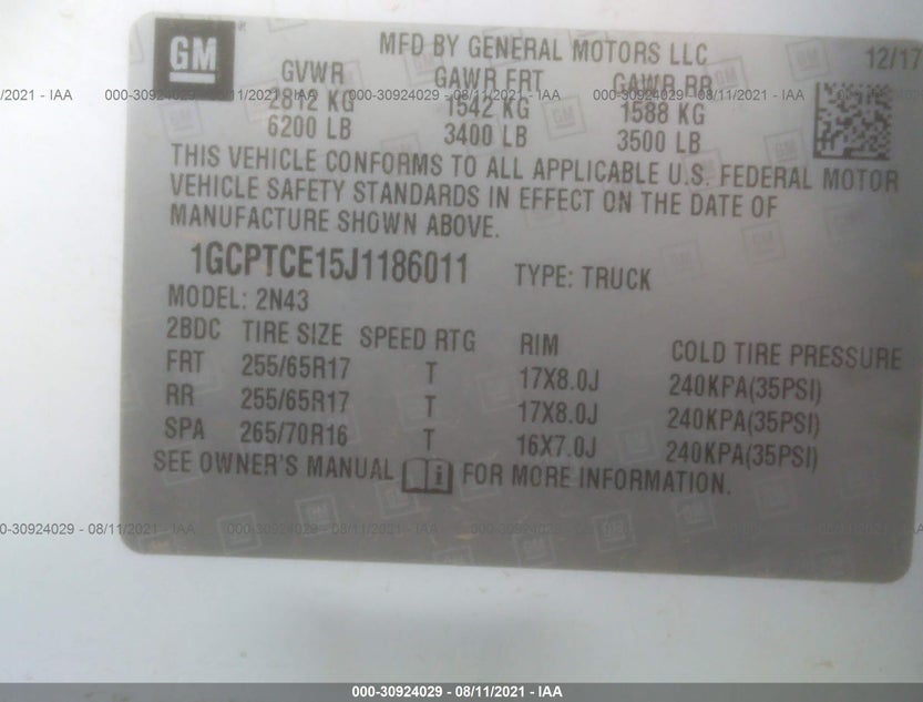 1GCPTCE15J1186011