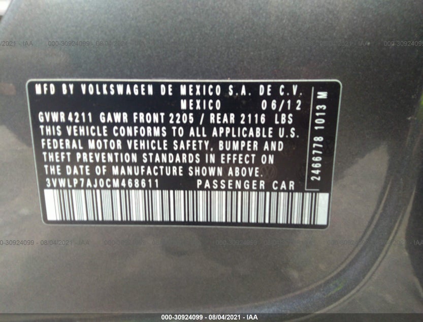 3VWLP7AJ0CM468611