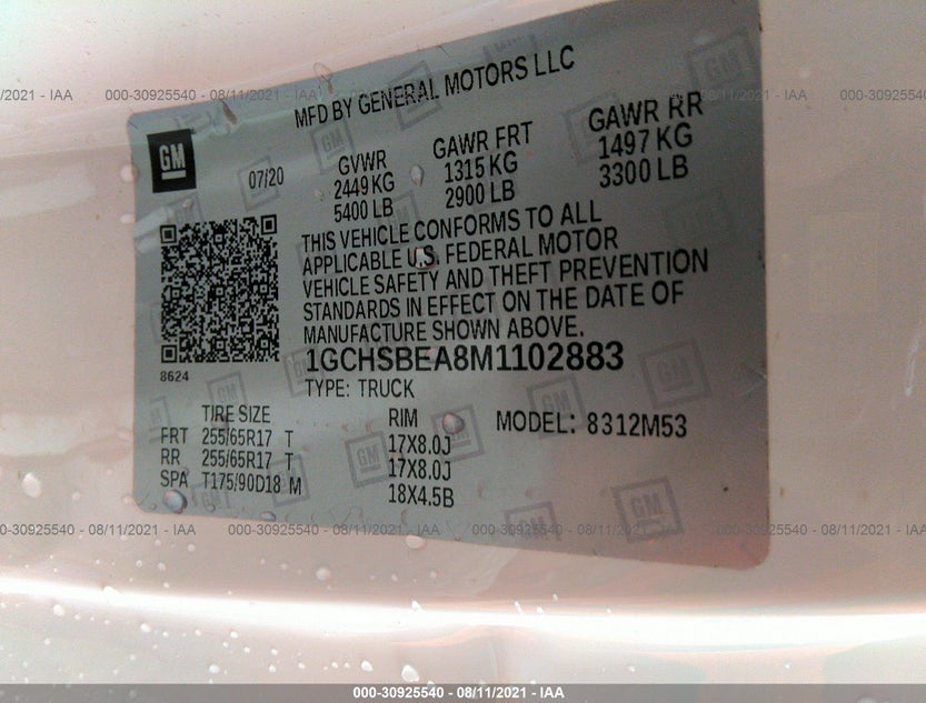 1GCHSBEA8M1102883