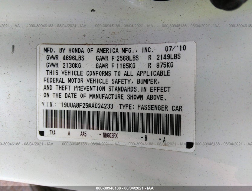 19UUA8F25AA024233