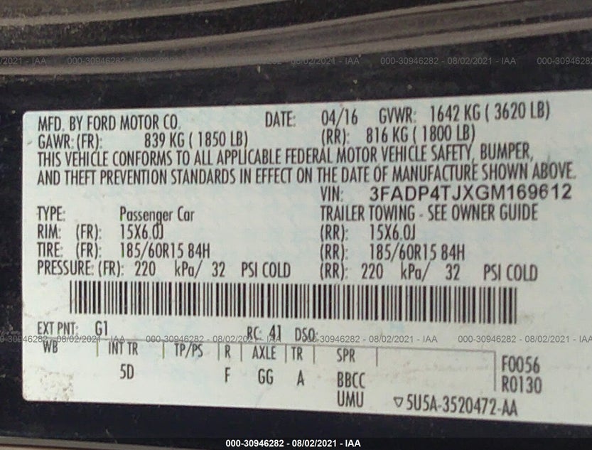3FADP4TJXGM169612