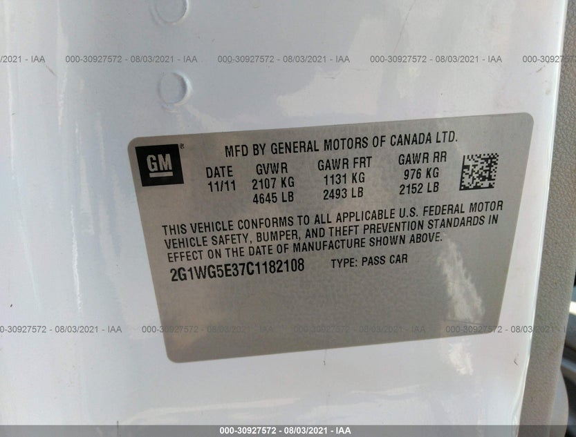 2G1WG5E37C1182108