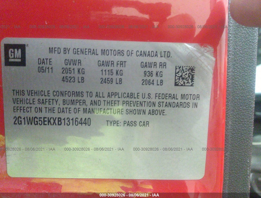2G1WG5EKXB1316440