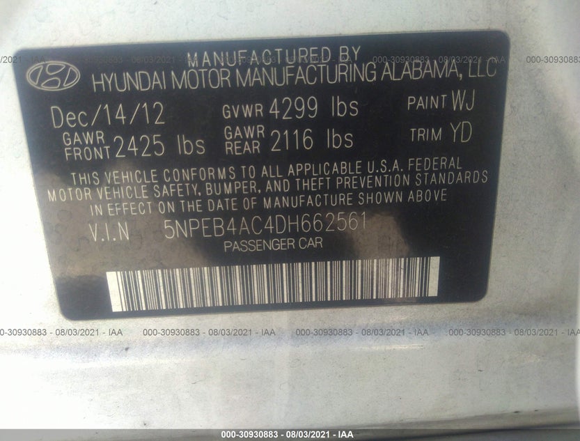 5NPEB4AC4DH662561