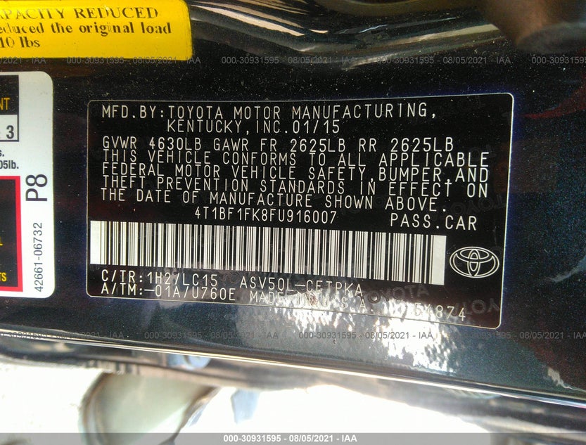 4T1BF1FK8FU916007