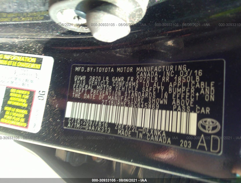 2T1BURHE1GC645869